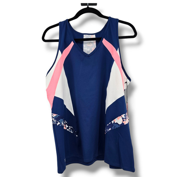 NEW Tail Women's V Neck Racerback Janelle Moisture Wicking Tank Top Size XXL - Picture 1 of 11